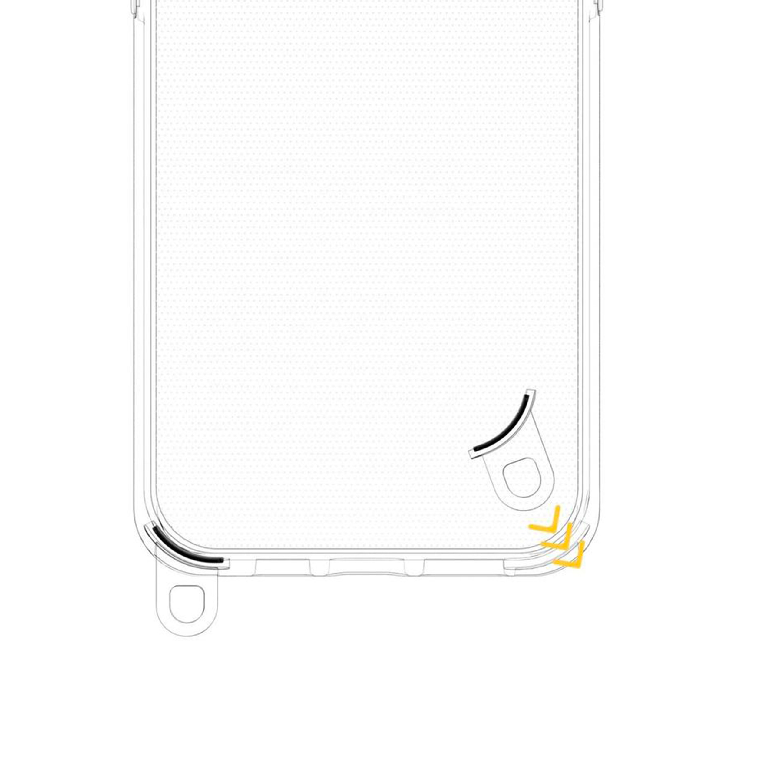 Coque silicone transparent avec anneaux amovible  compatible iPhone 14 Pro