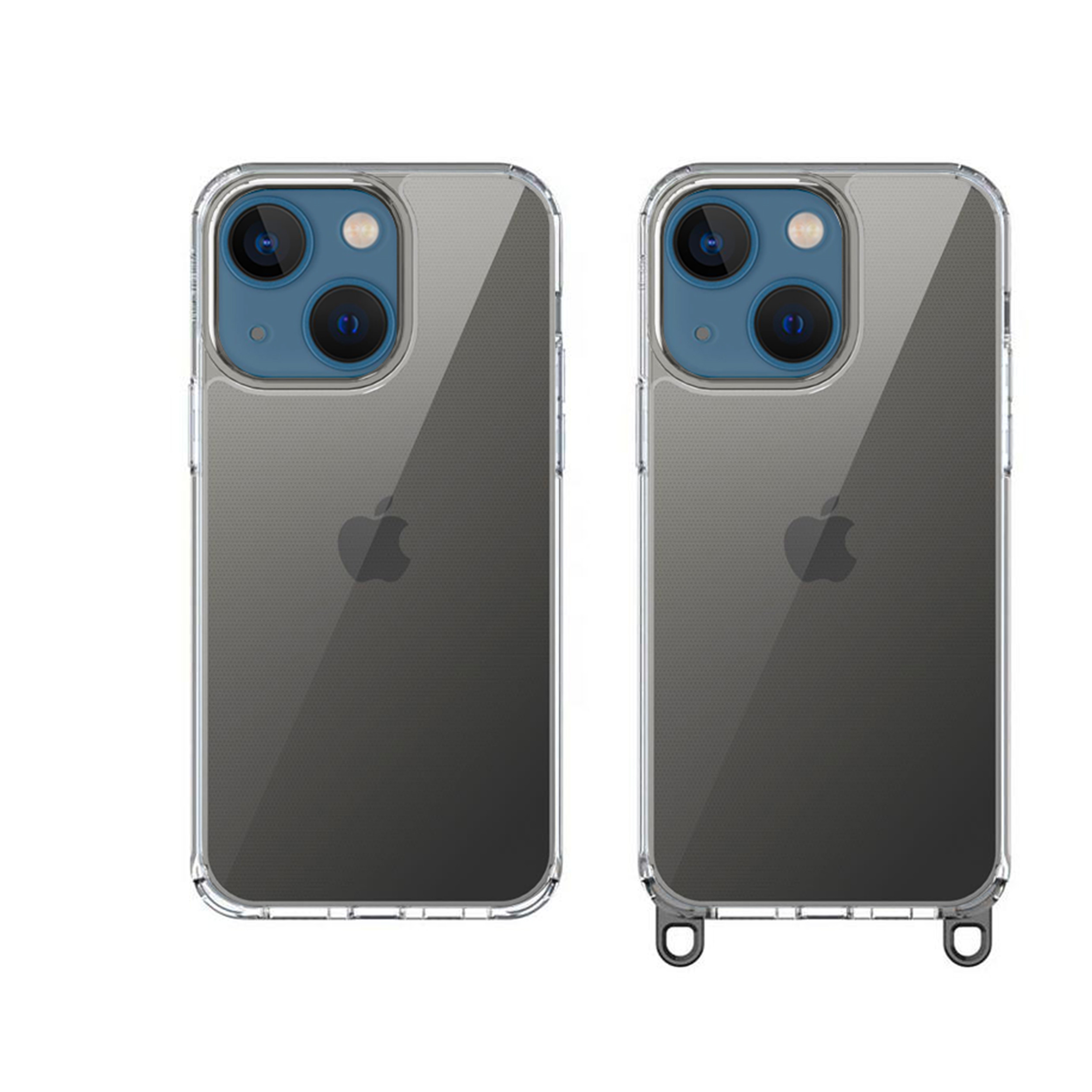 Coque silicone transparent avec anneaux amovible  compatible iPhone 14 Plus