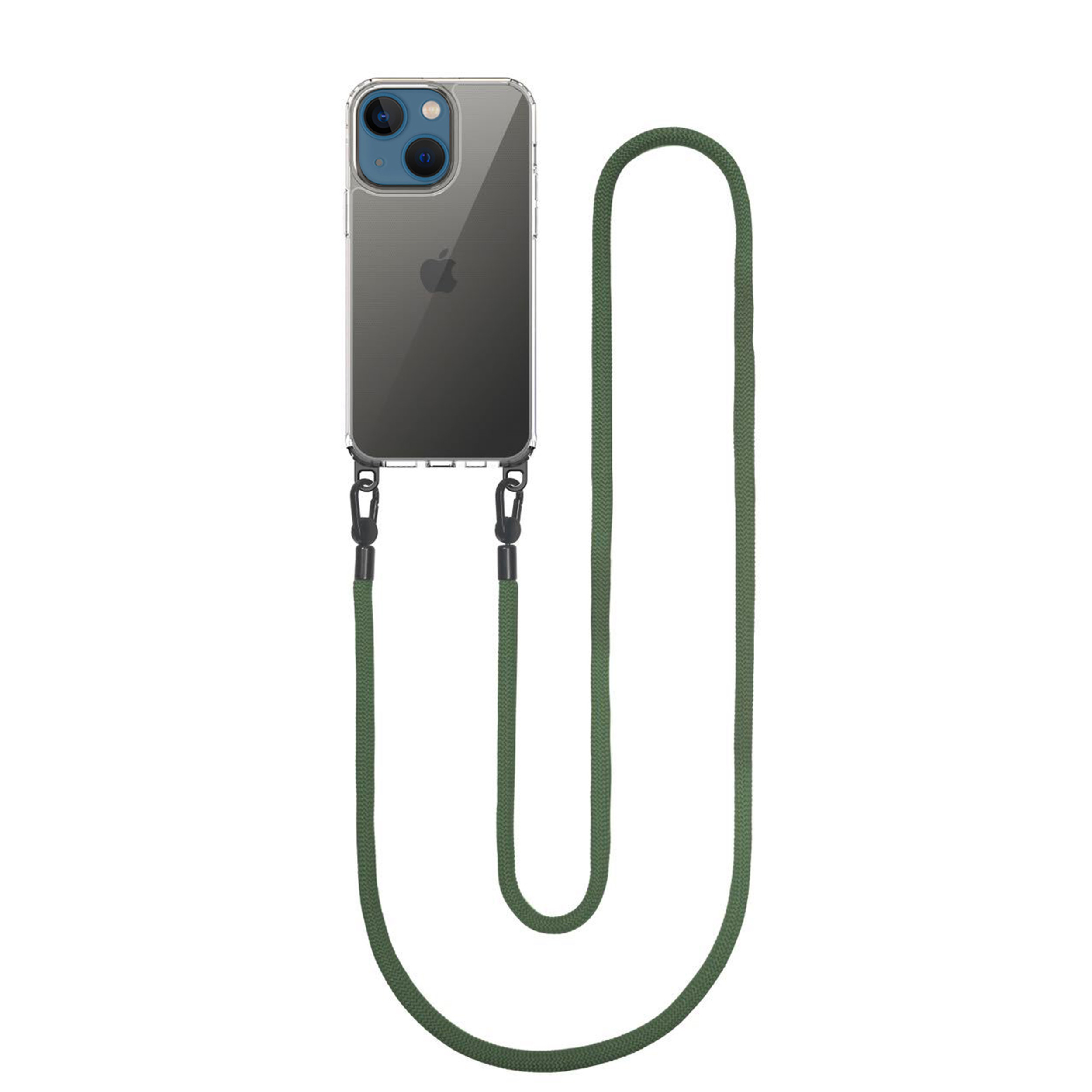 Coque silicone transparent avec anneaux amovible  compatible iPhone 14 Plus