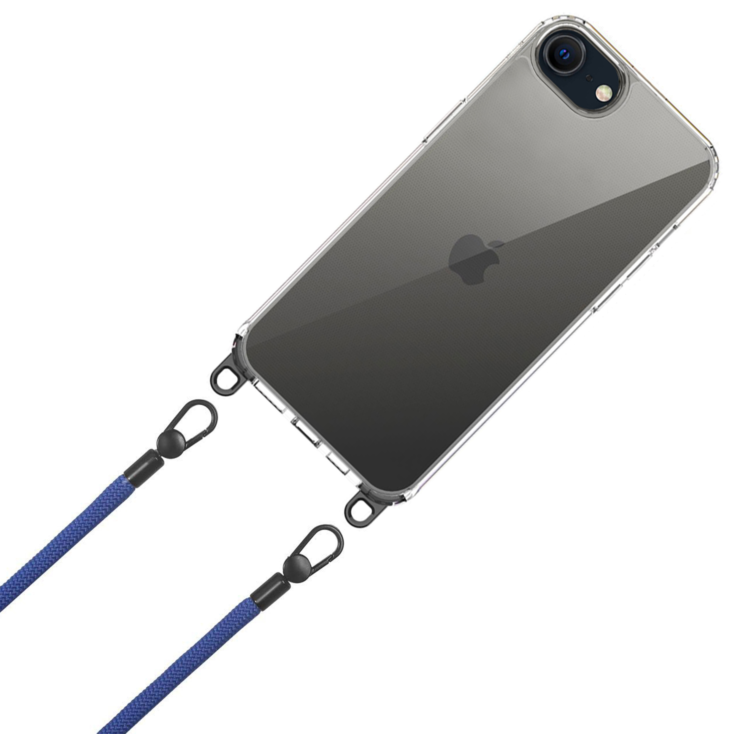 Coque silicone transparent avec anneaux amovible  compatible iPhone 7/8/SE/se2/se3