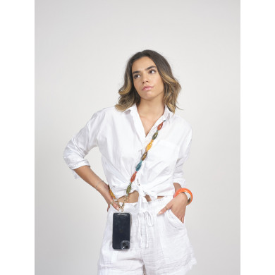 Chaîne perles M 123cm Phoenix - Multicolore