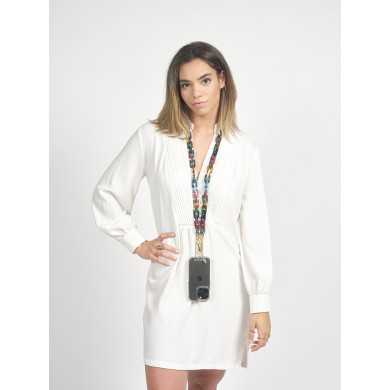 Chaîne maillons M 120cm Montréal - Multicolore