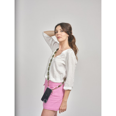 Chaîne perles M 123cm Phoenix - Vert