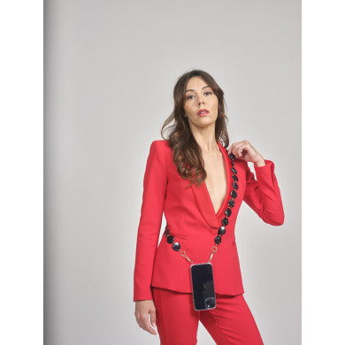 Chaîne perles M 122cm Los Angeles - Noir