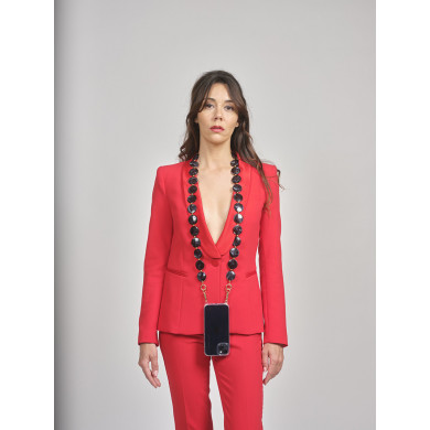 Chaîne perles M 122cm Los Angeles - Noir