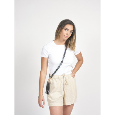 Chaîne maillons M 120cm Montréal - Noir chromé