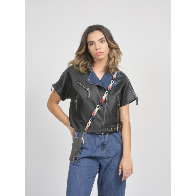 Chaîne maillons L 124cm Charlotte - Multicolore rose