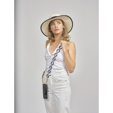 Chaîne maillons L 120cm La Havane - Bleu