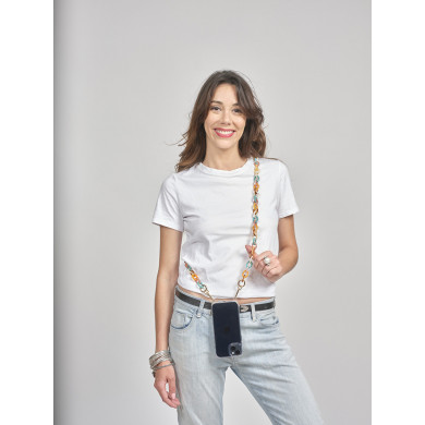 Chaîne maillons S 120cm Pékin - Multicolore