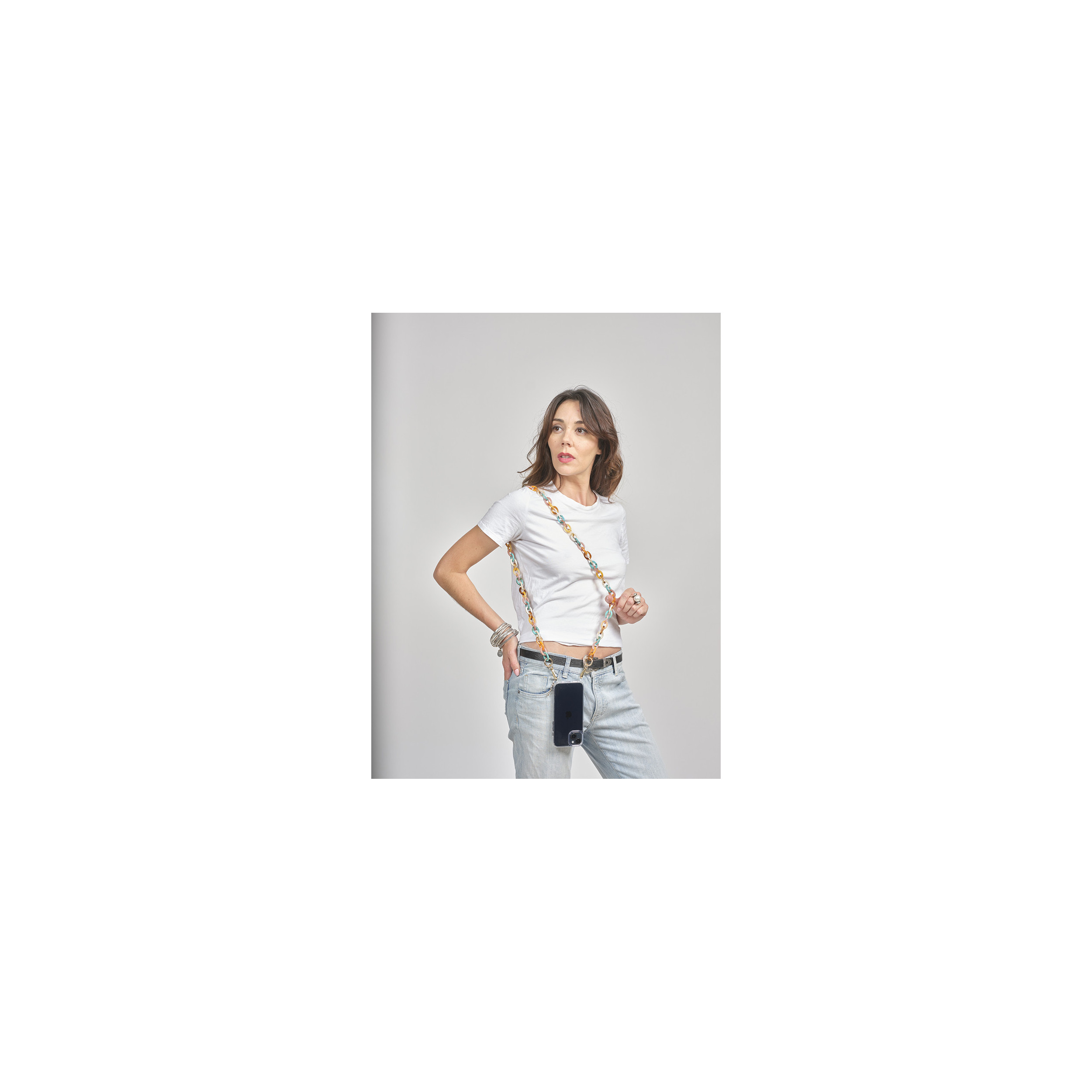 Chaîne maillons S 120cm Pékin - Multicolore