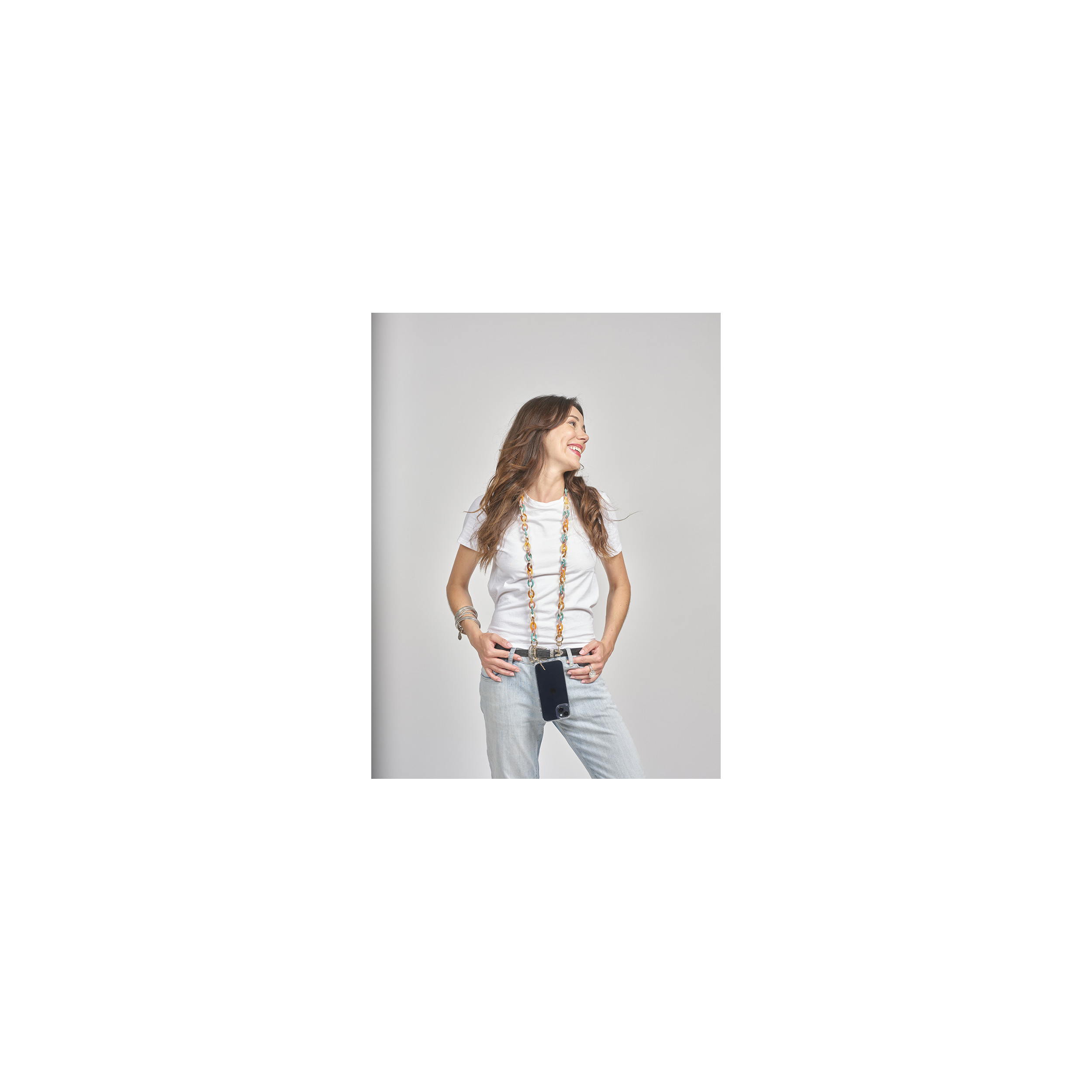 Chaîne maillons S 120cm Pékin - Multicolore