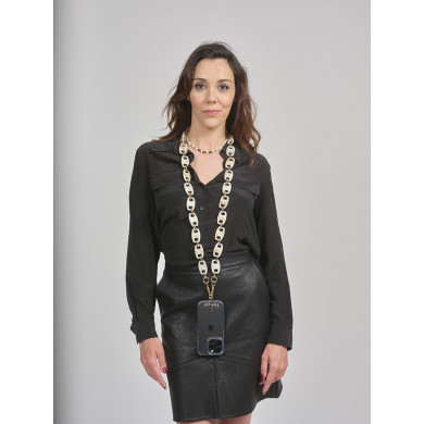 Chaîne maillons M 121cm Budapest - Beige