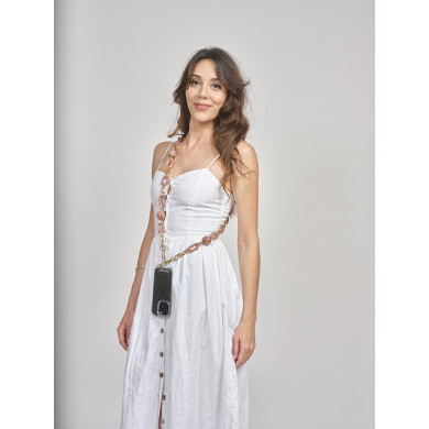 Chaîne maillons M 120cm Barcelone - Rose