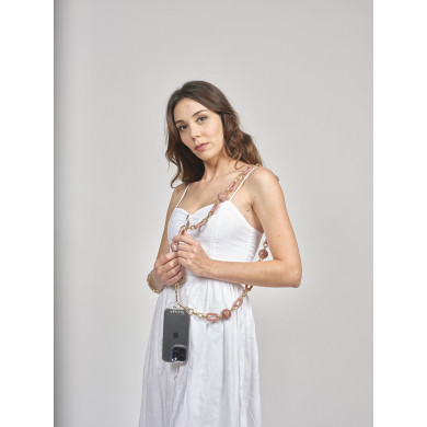 Chaîne maillons M 120cm Barcelone - Rose