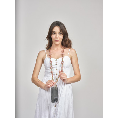 Chaîne maillons M 120cm Barcelone - Rose