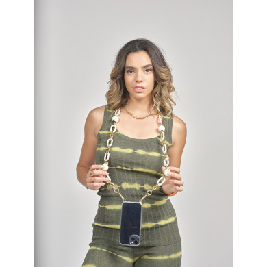 Chaîne maillons M 120cm Barcelone - Beige