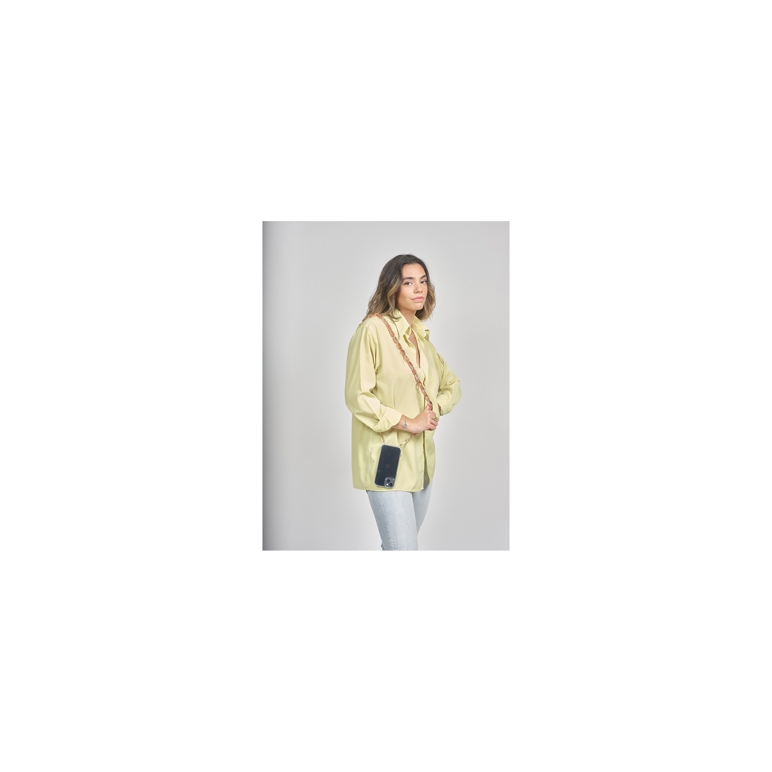 Chaîne maillons M 120cm Londres - Rose