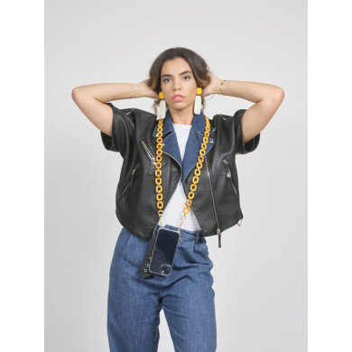 Chaîne maillons M 120cm Londres - Jaune moutarde