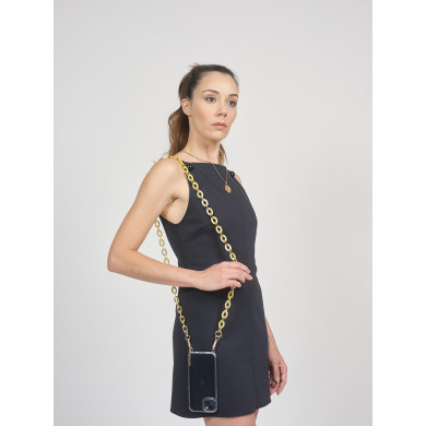 Chaîne maillons S 122cm Marseille - Jaune & or