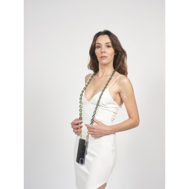 Chaîne maillons S 122cm Marseille - Vert & or