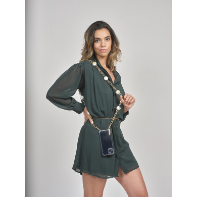 Chaîne maillons M 119cm Amsterdam - Beige