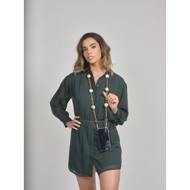 Chaîne maillons M 119cm Amsterdam - Beige