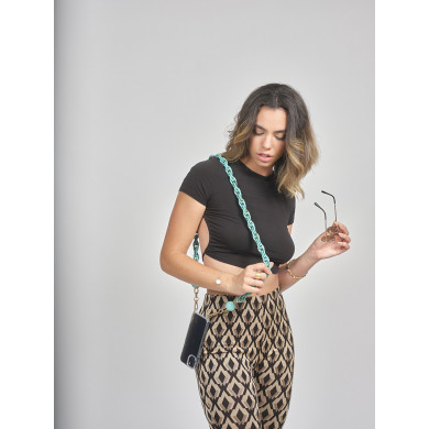 Chaîne maillons M 120cm Tokyo - Bleu turquoise