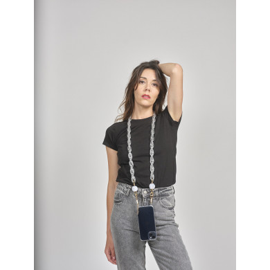 Chaîne maillons M 120cm Tokyo - Transparent