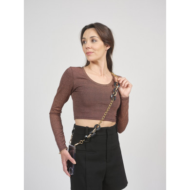 Chaîne maillons L 120cm Prague - Noir