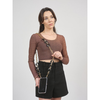 Chaîne maillons L 120cm Prague - Noir