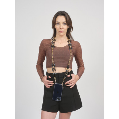 Chaîne maillons L 120cm Prague - Noir