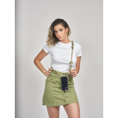 Chaîne maillons L 120cm Prague - Vert bouteille