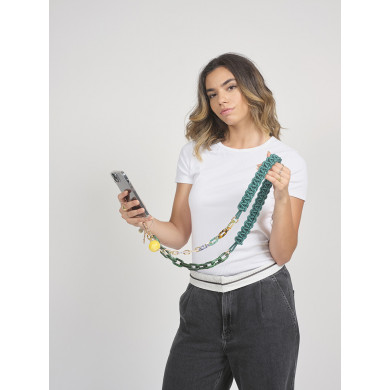 Chaîne triple maillons M 125cm Rome - Nuances de vert