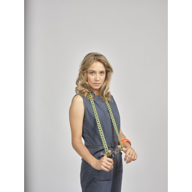 Chaîne maillons S finiton mat 120cm Nairobi - Vert kaki