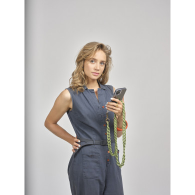 Chaîne maillons S finiton mat 120cm Nairobi - Vert kaki