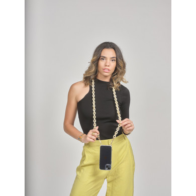 Chaîne maillons S 120cm New-York - Beige