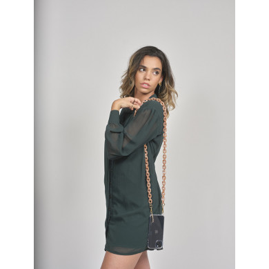 Chaîne maillons S 120cm New-York - Vieux rose