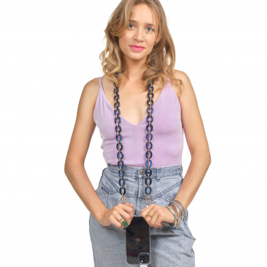 Chaîne maillons M 120cm Londres - Bleu marine