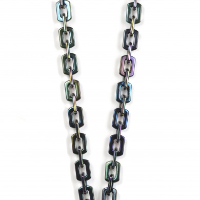 Chaîne maillons M 120cm Montréal - Noir chromé