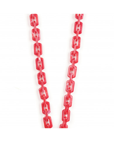 Chaîne maillons M 120cm Montréal - Rouge