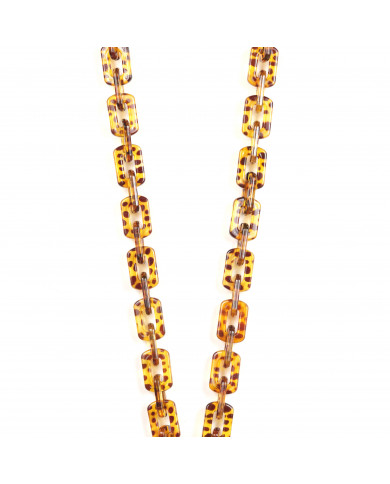 Chaîne maillons M 120cm Montréal - Ambre