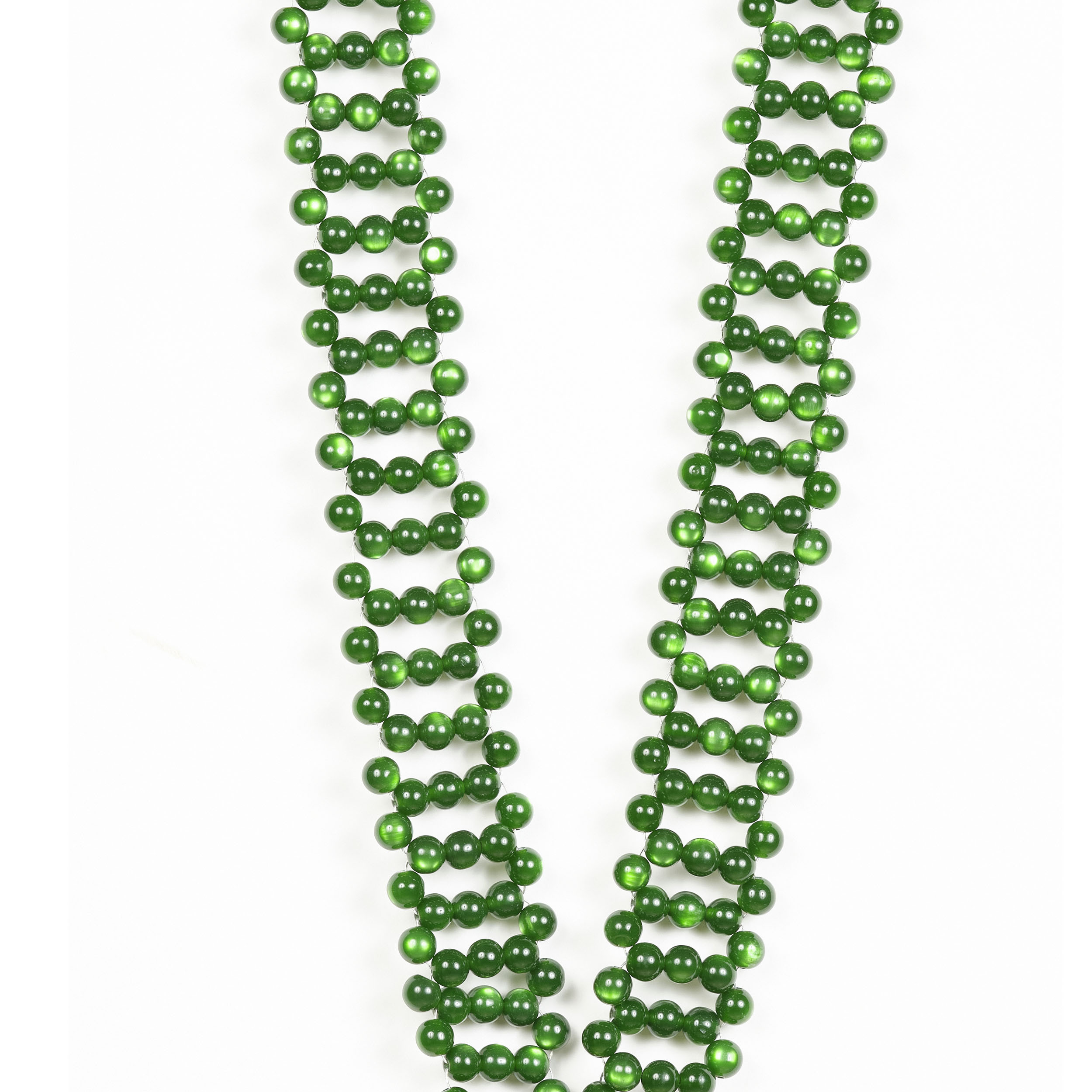 Chaîne bandoulière perles M 120cm Rio - Vert