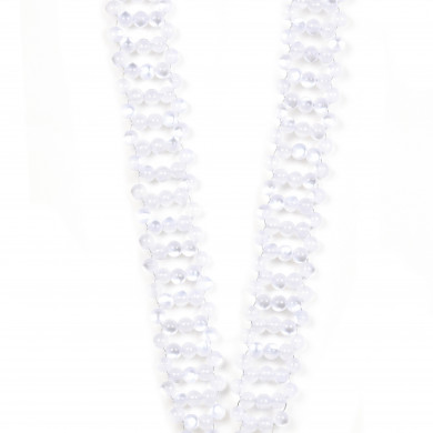 Chaîne bandoulière perles M 120cm Rio - Transparent