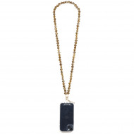 Chaîne perles 120cm Athènes - Rouge soutenu