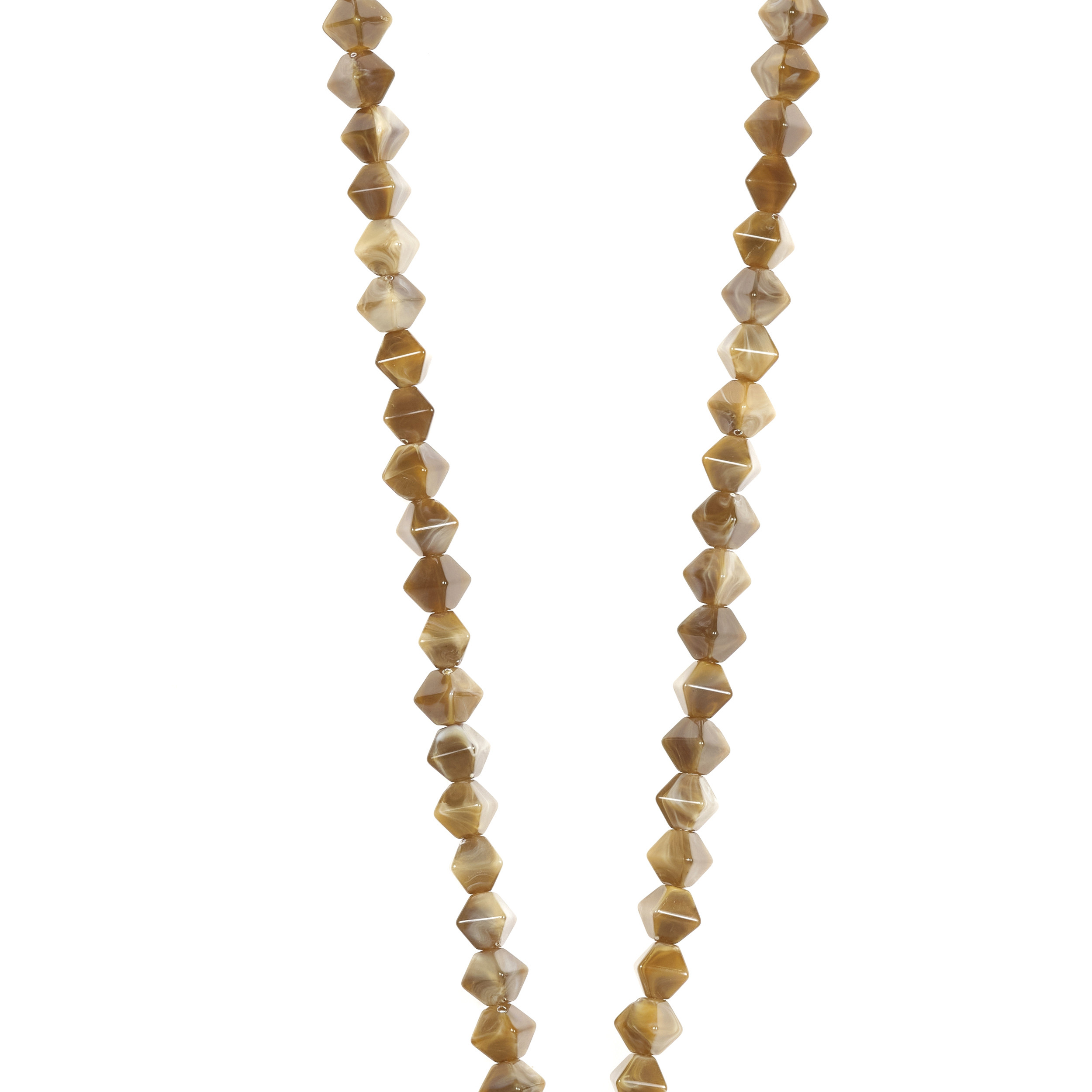 Chaîne perles 120cm Athènes - Marron