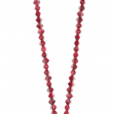 Chaîne perles 120cm Athènes - Rouge soutenu