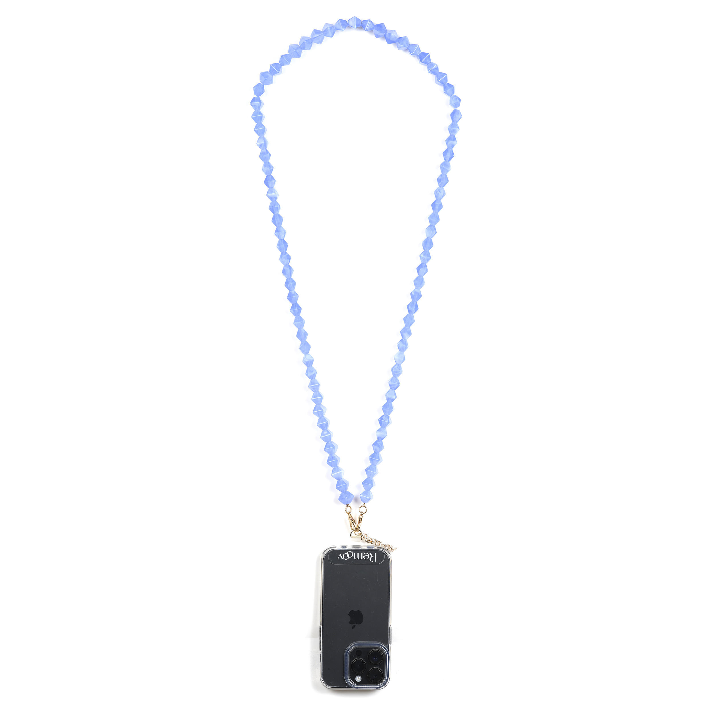 Chaîne perles 120cm Athènes - Bleu