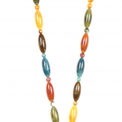 Chaîne perles M 123cm Phoenix - Multicolore