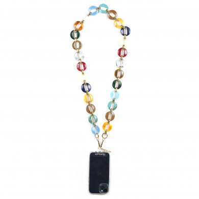 Chaîne maillons L 120cm Sofia - Multicolore & or