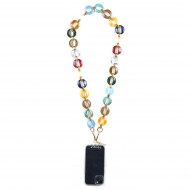 Chaîne maillons L 120cm Lagos - Multicolore & or